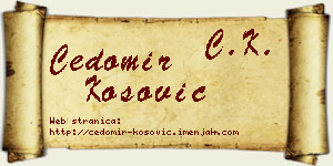 Čedomir Kosović vizit kartica